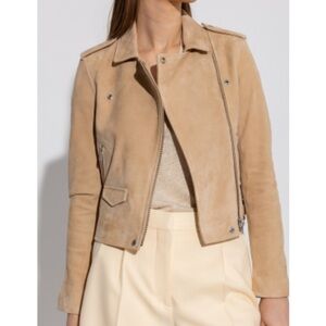 Iro Ashley Lambskin Suede Leather Jacket Coat Small 36 f we’re